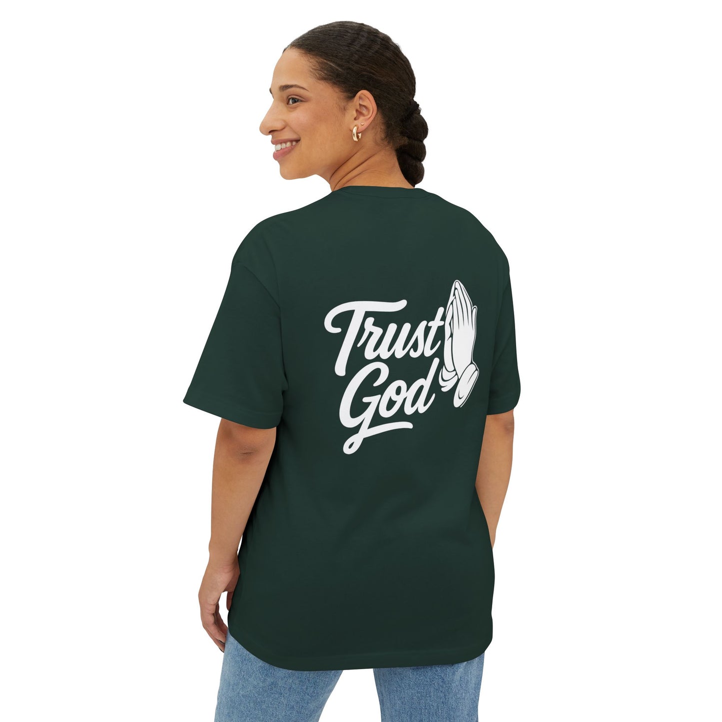 Unisex Oversized Boxy Tee - Trust God
