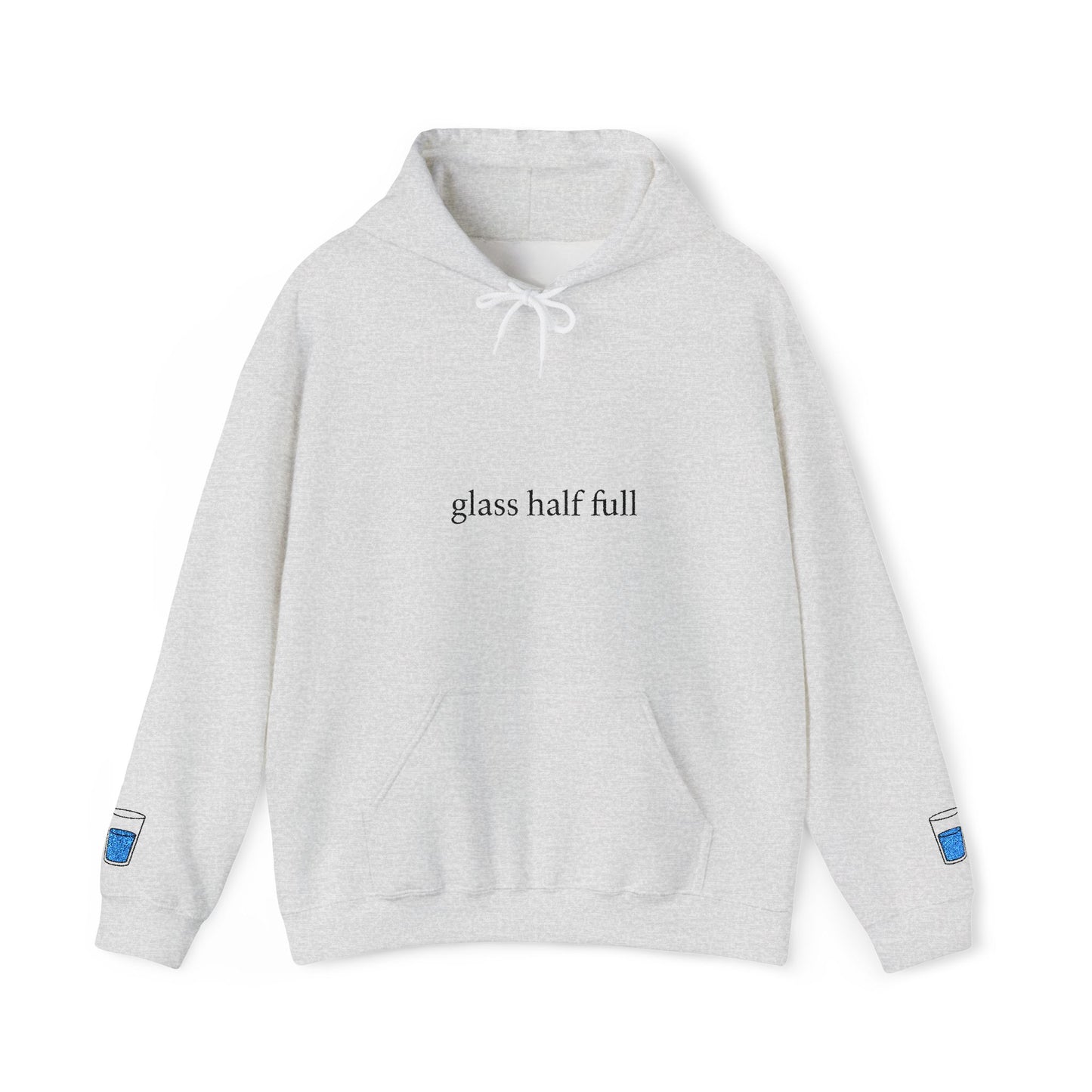 Glass Half Full with Sleeve Art Sweatshirt