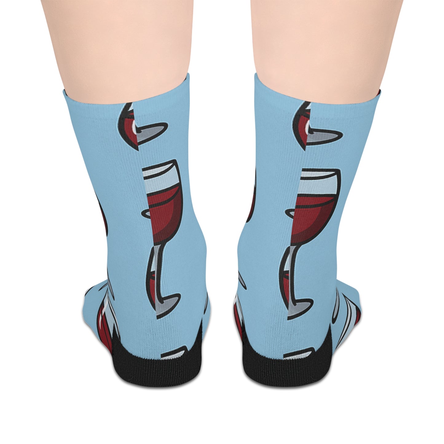 Wine Glass Mid-Length Socks