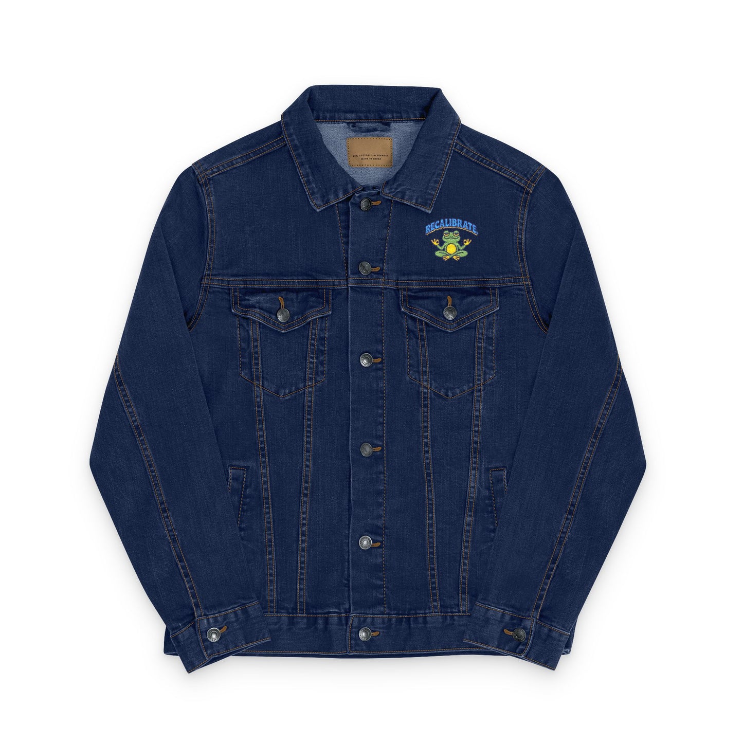 Embroidered Recalibrate Frog Denim Jacket