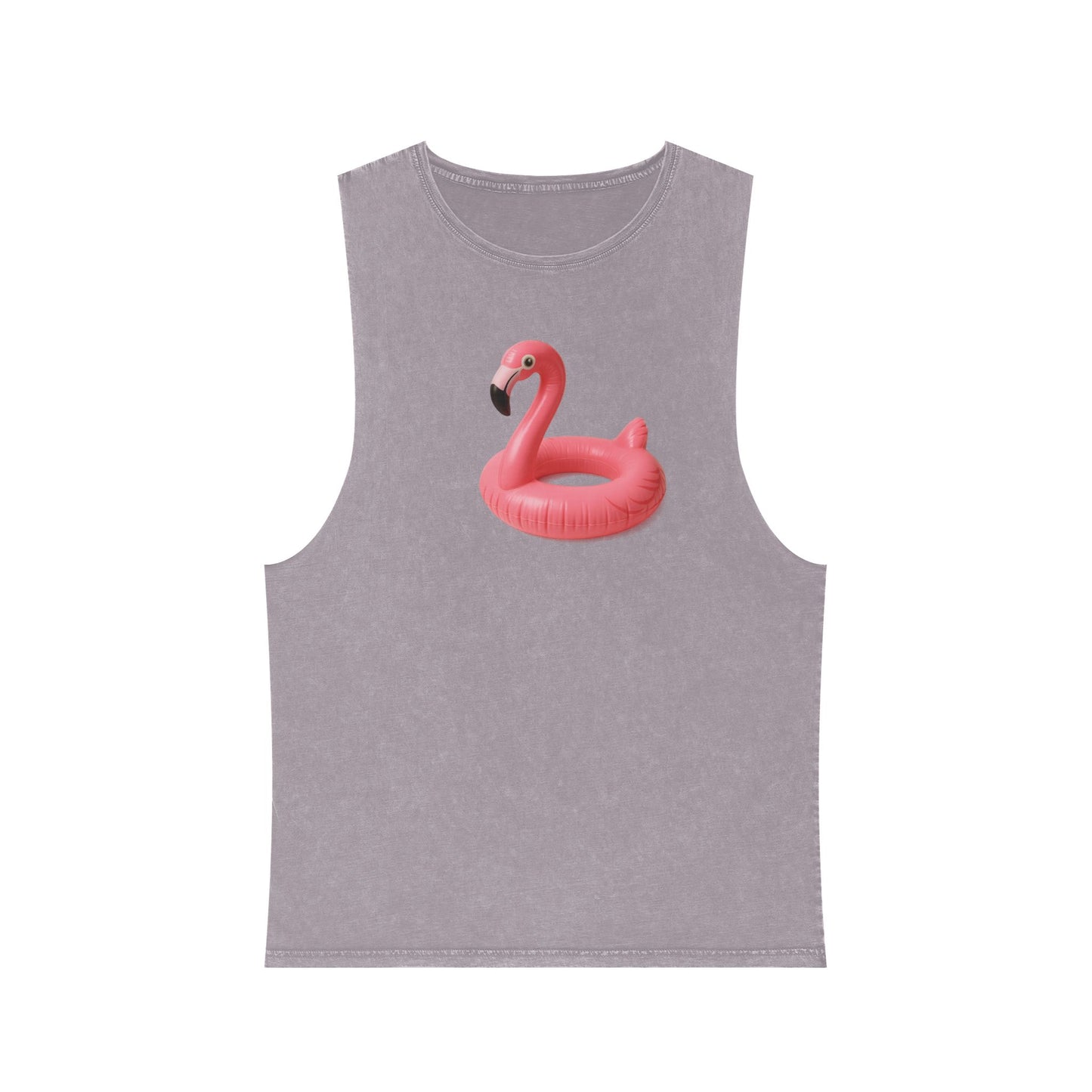 Tank Top with Pink Flamingo Design, Summer Vibes,