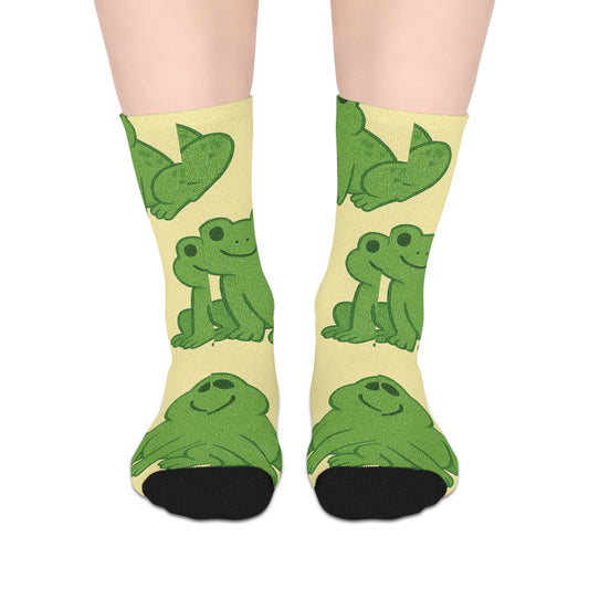 Frog-Themed Mid-Length Socks