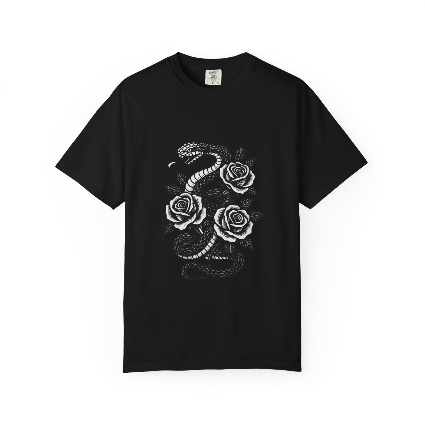 Snake and Roses Graphic T-Shirt