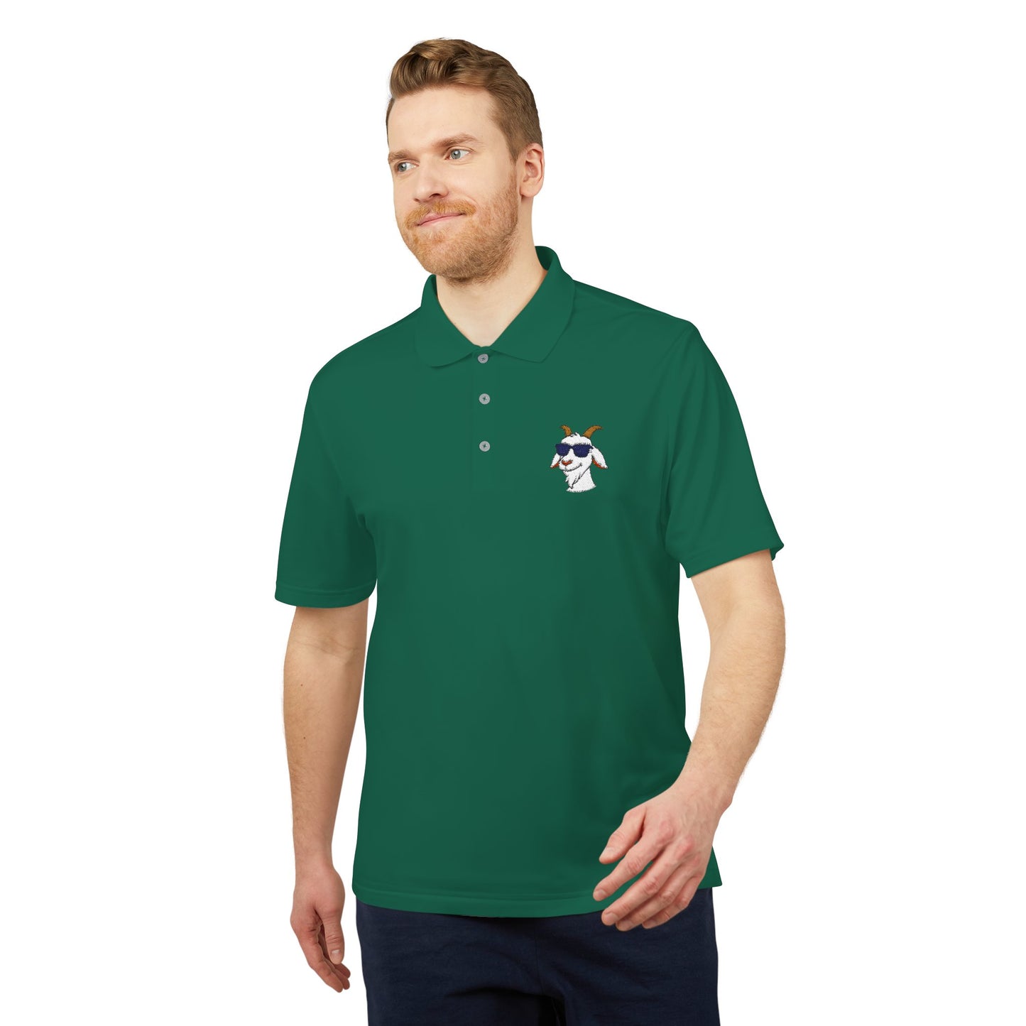 Adidas Polo Shirt with "Goat" Logo