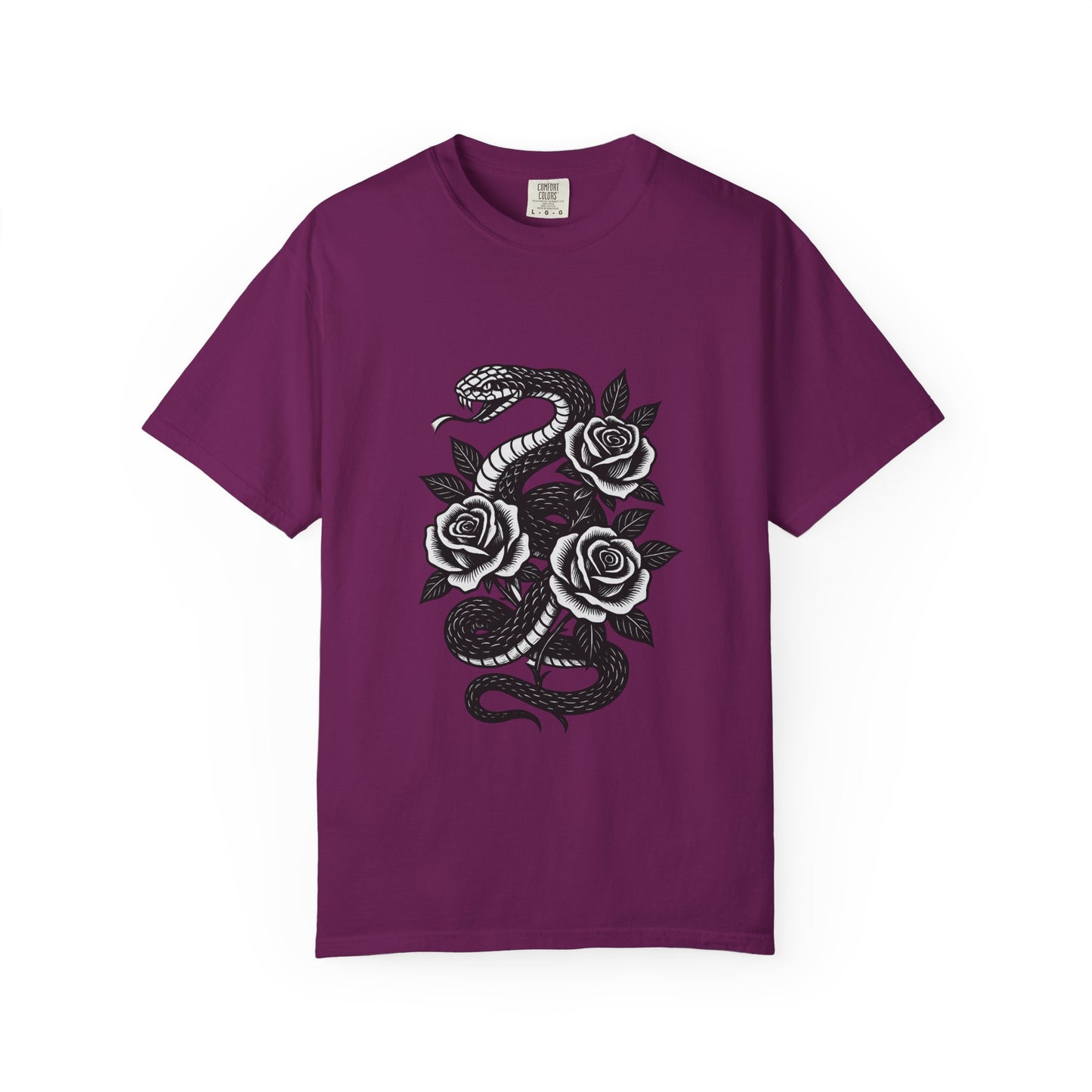 Snake and Roses Graphic T-Shirt