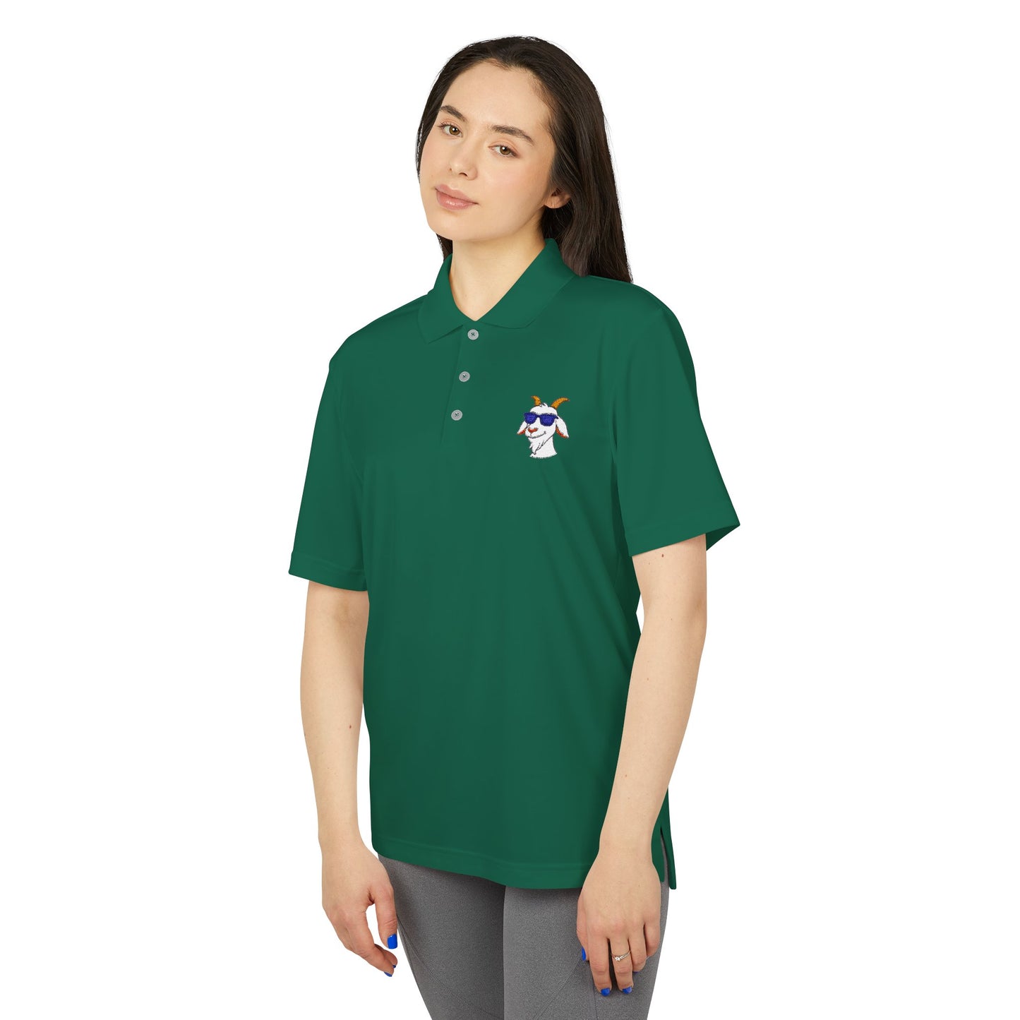 Adidas Polo Shirt with "Goat" Logo