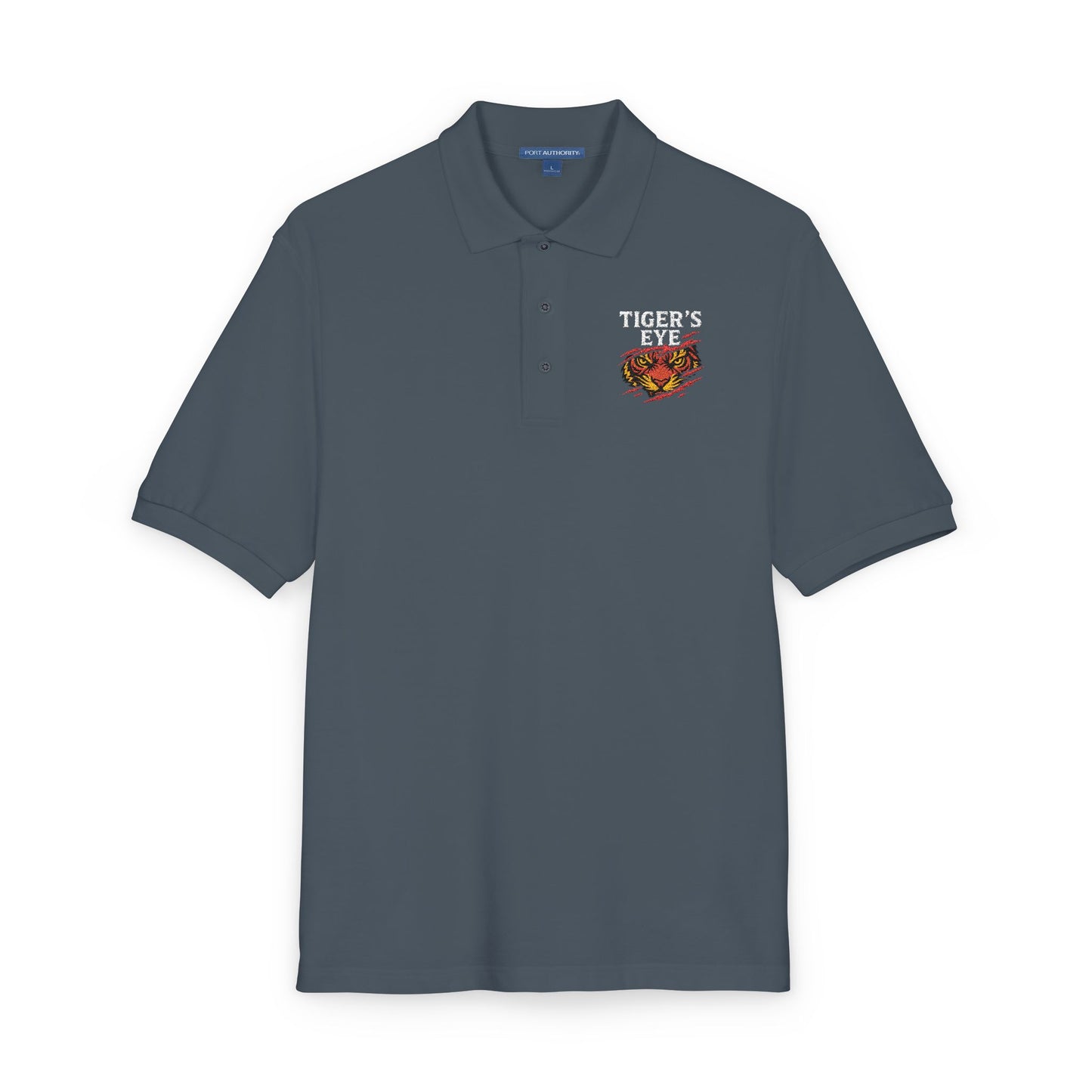 Tiger's Eye Embroidered Unisex Polo Shirt