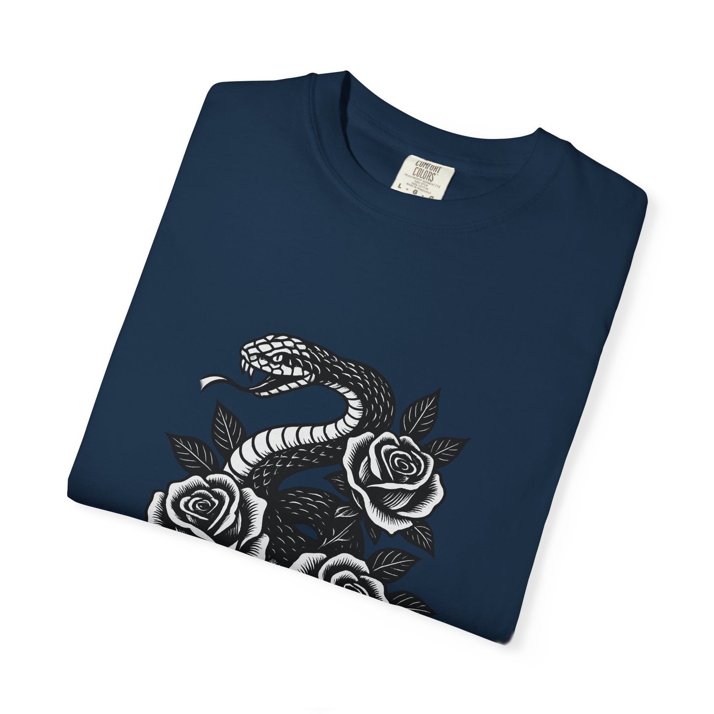 Snake and Roses Graphic T-Shirt
