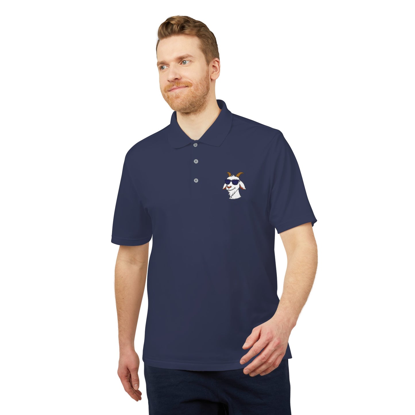 Adidas Polo Shirt with "Goat" Logo