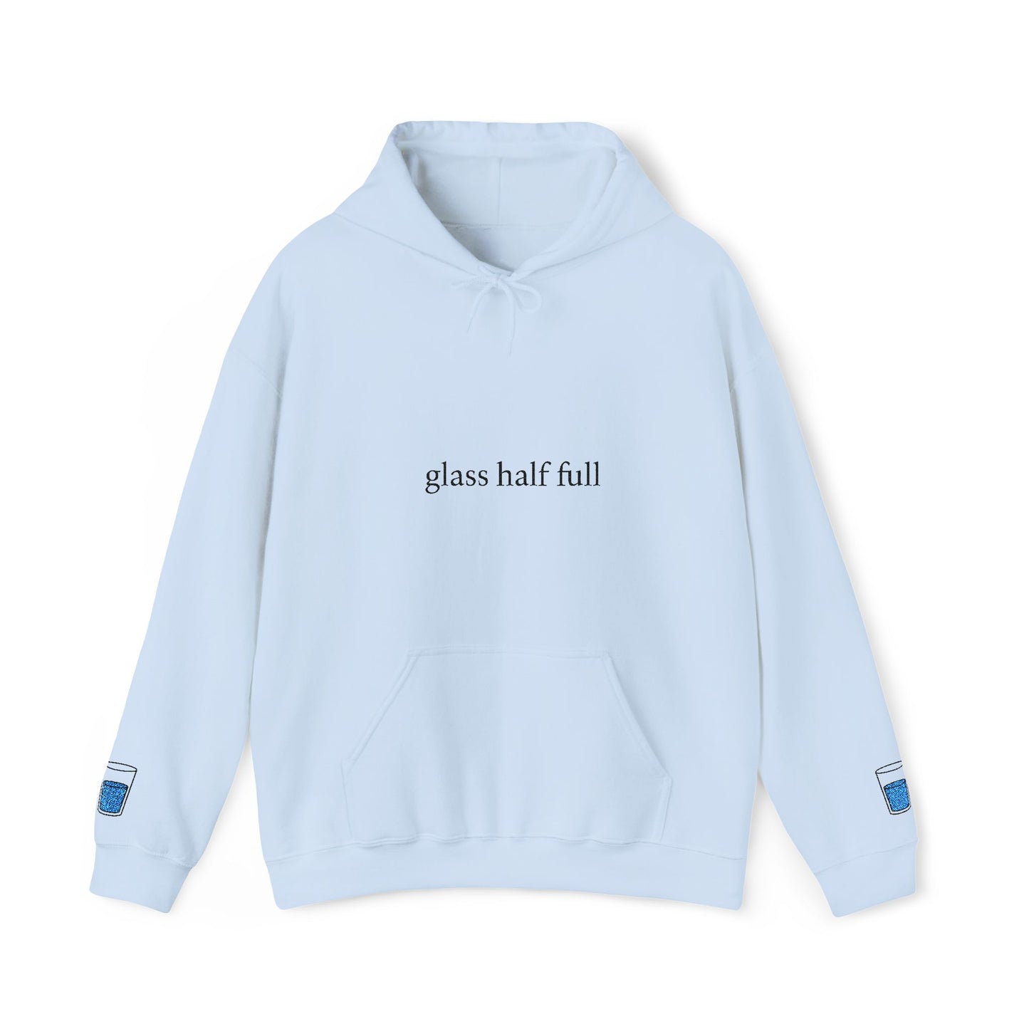 Glass Half Full with Sleeve Art Sweatshirt