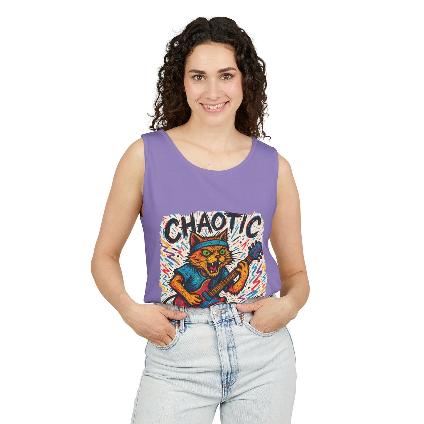 Chaotic Cat Unisex Tank Top