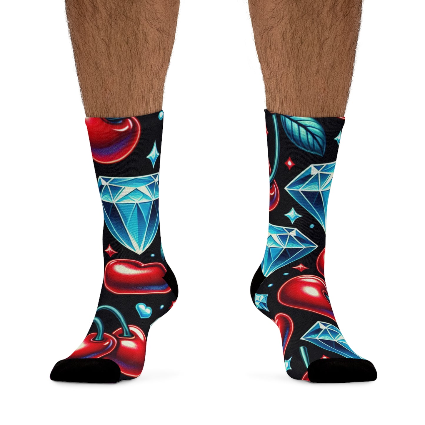 Recycled Unisex Socks with Diamonds & Cherries