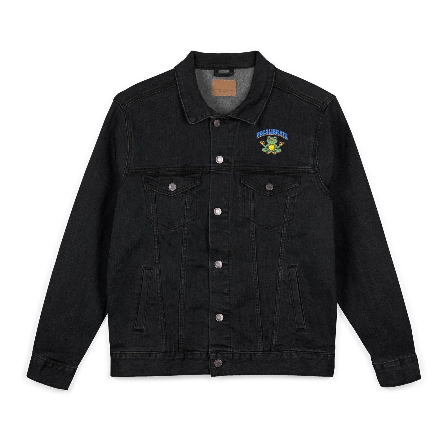 Embroidered Recalibrate Frog Denim Jacket