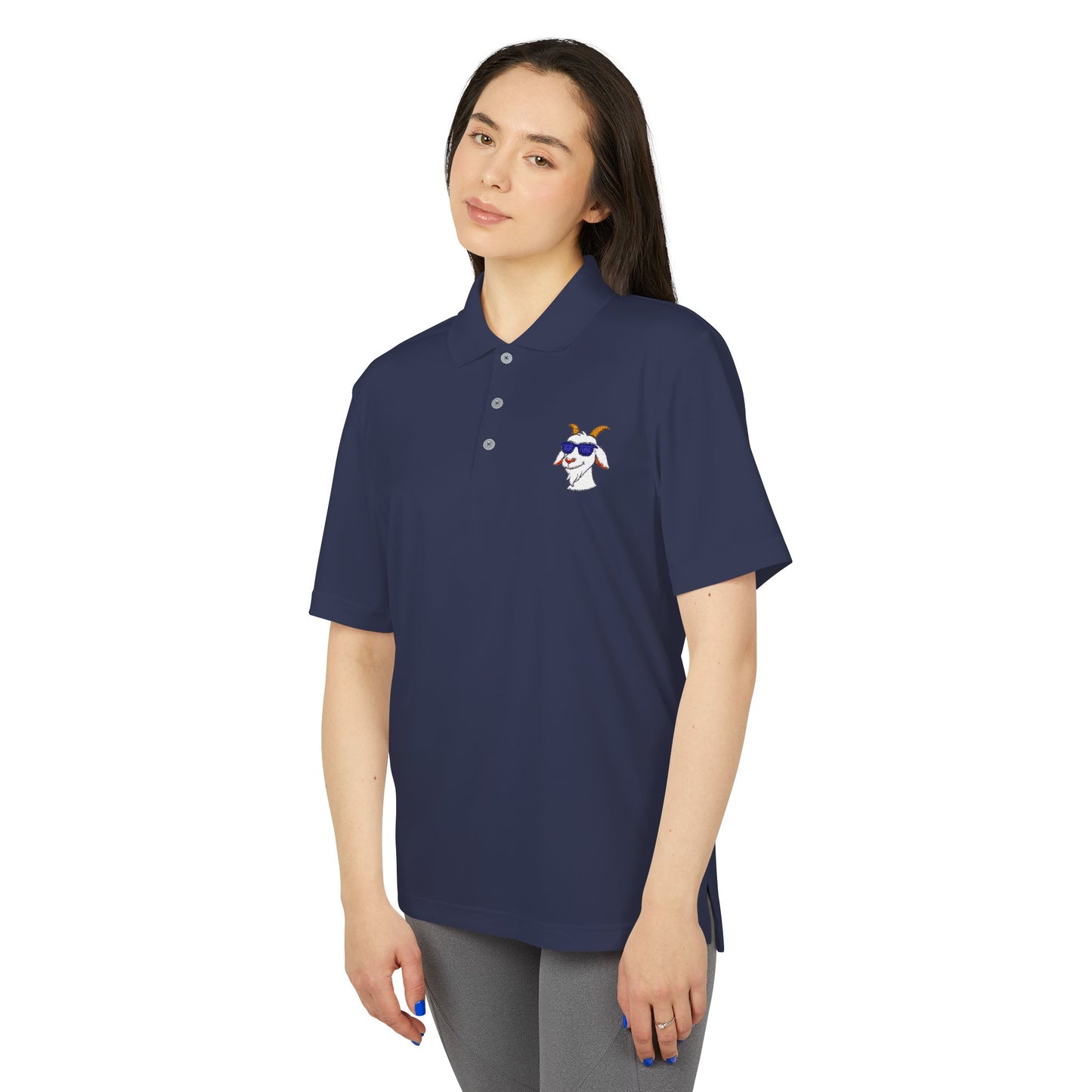 Adidas Polo Shirt with "Goat" Logo