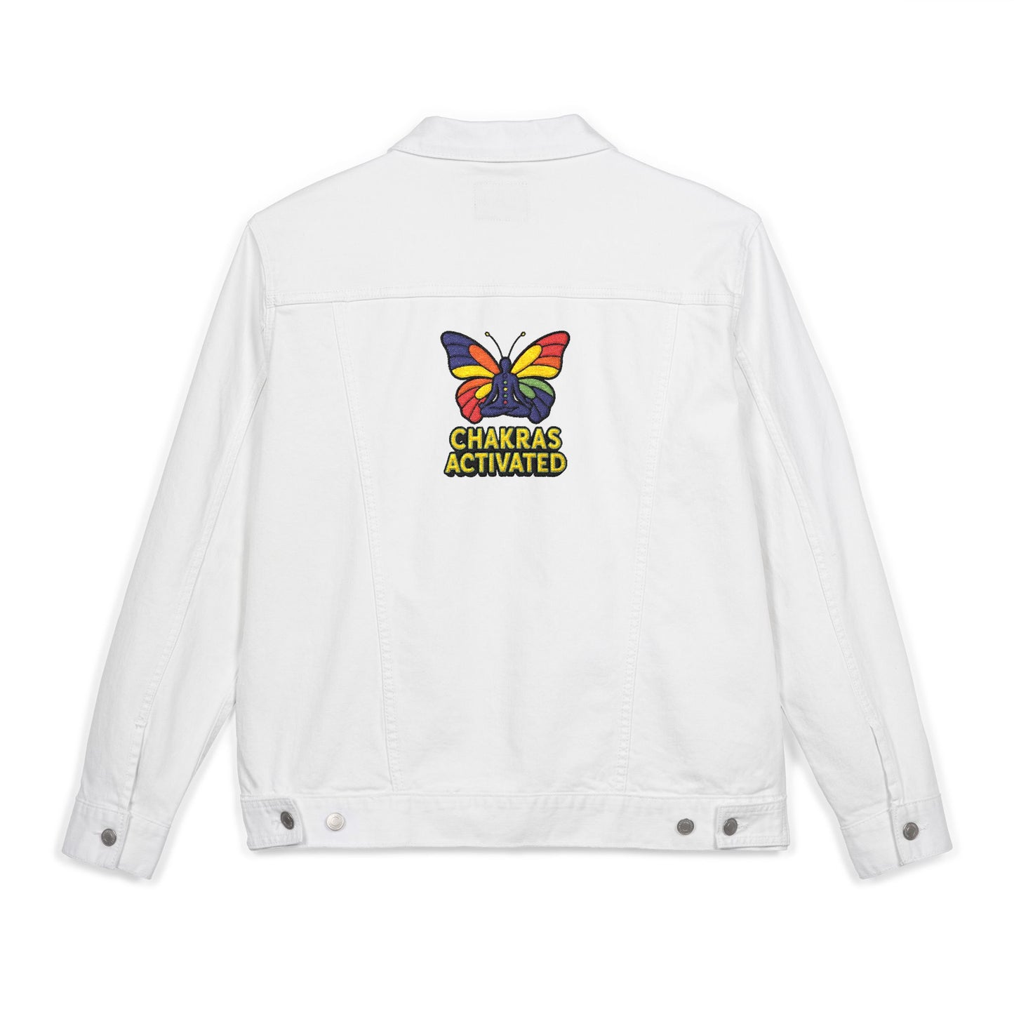 Embroidery Denim Jacket with Butterfly Design