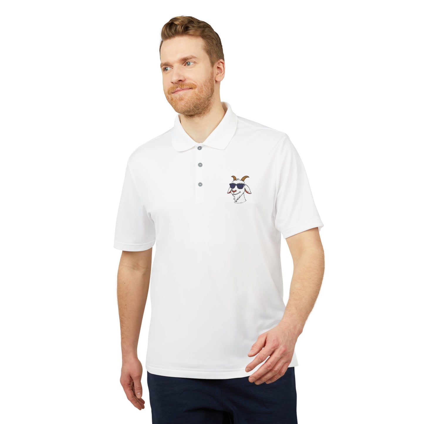 Adidas Polo Shirt with "Goat" Logo