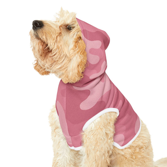 Pink. Camo Pet Hoodie for Dogs