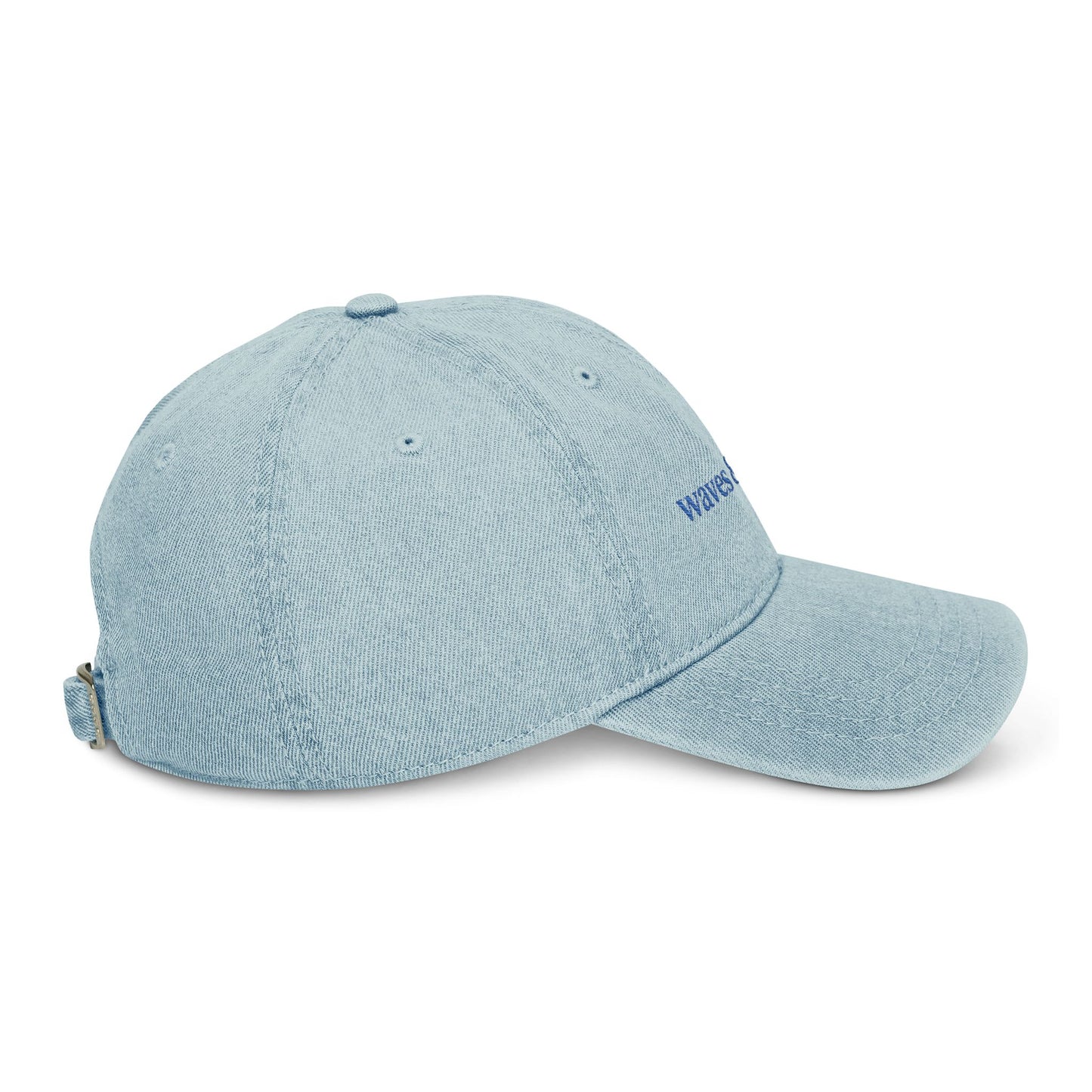 Waves & Water Embroidered Denim Hat