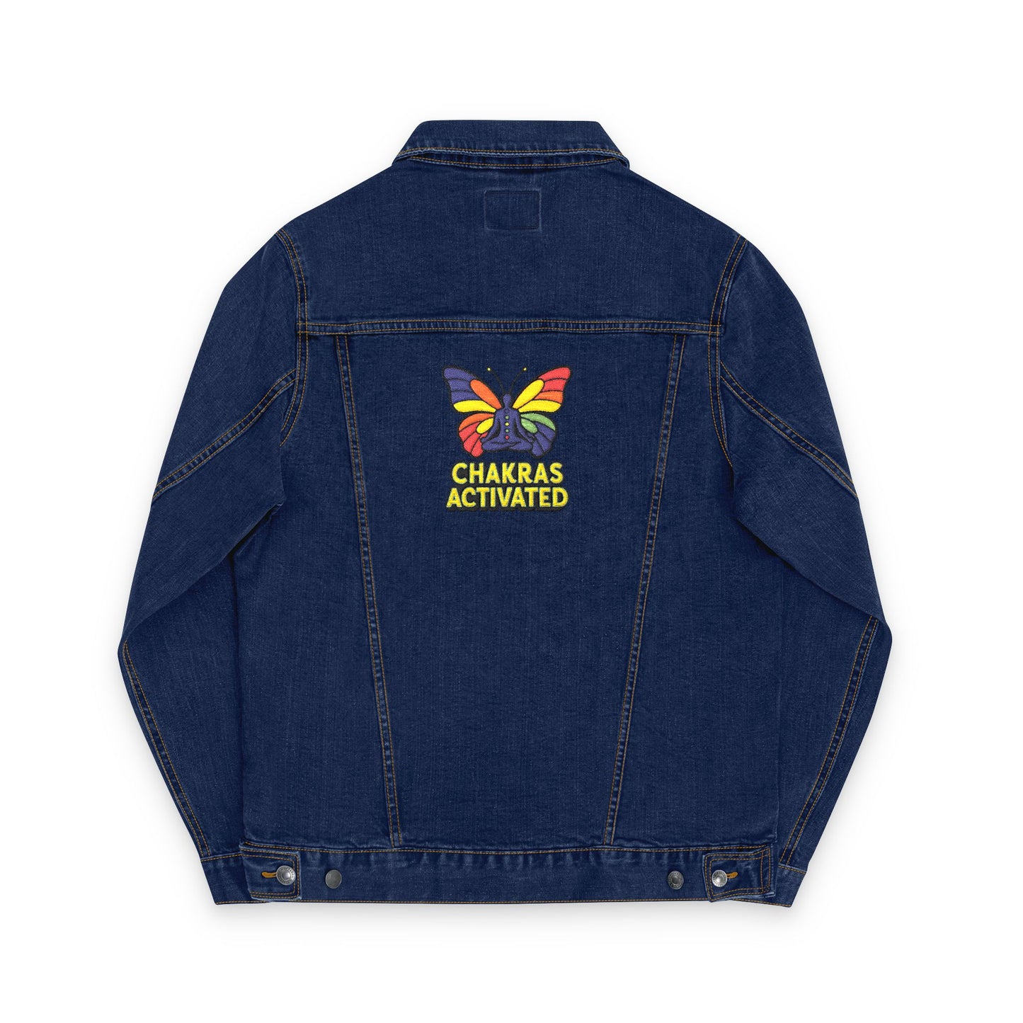 Embroidery Denim Jacket with Butterfly Design