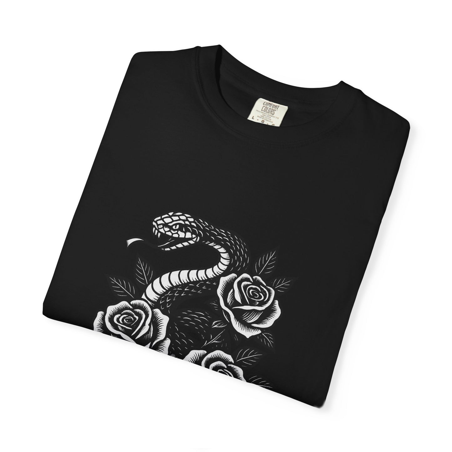 Snake and Roses Graphic T-Shirt