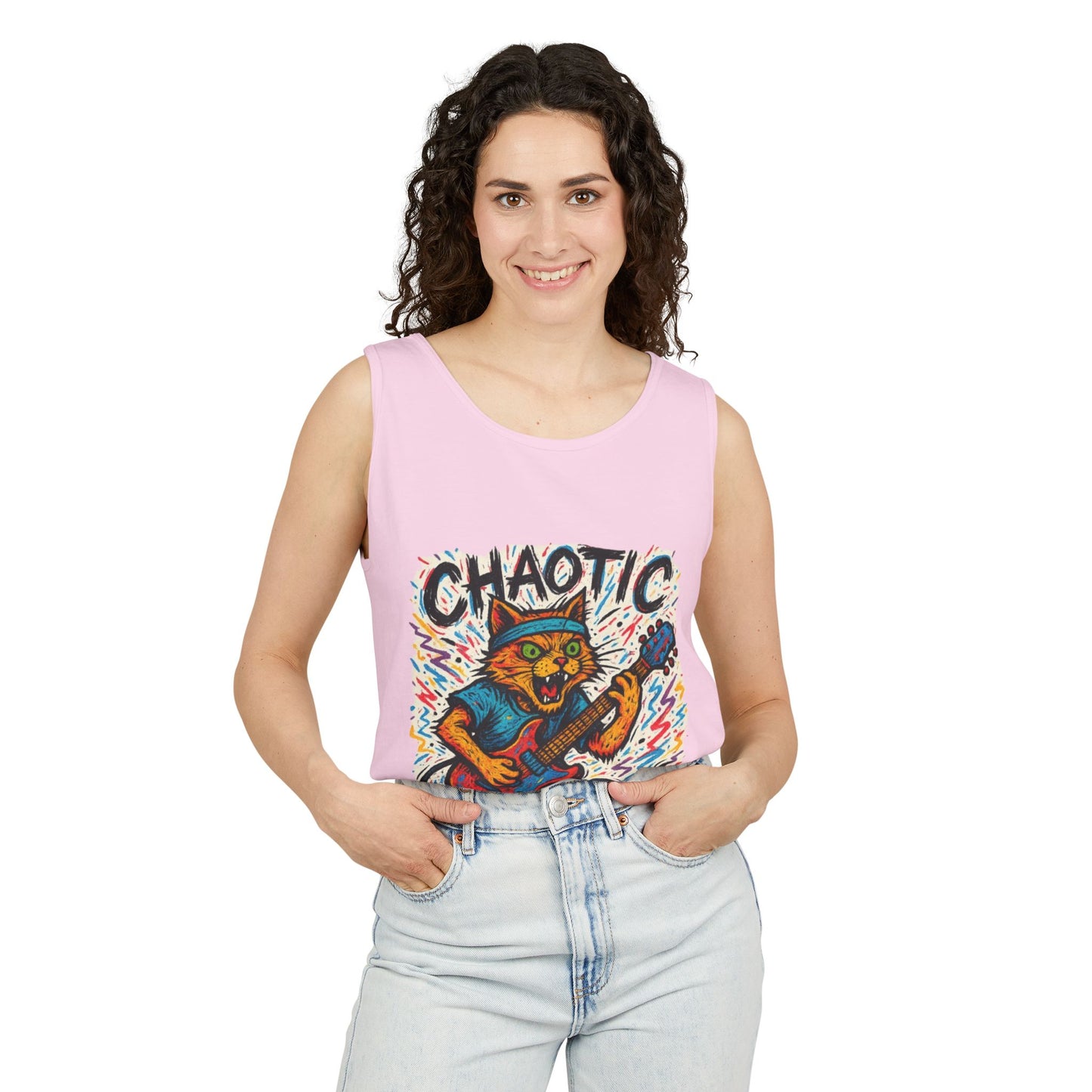 Chaotic Cat Unisex Tank Top