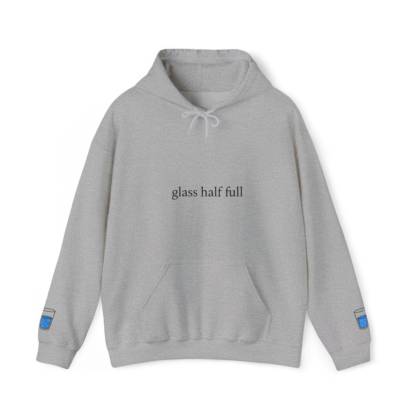 Glass Half Full with Sleeve Art Sweatshirt