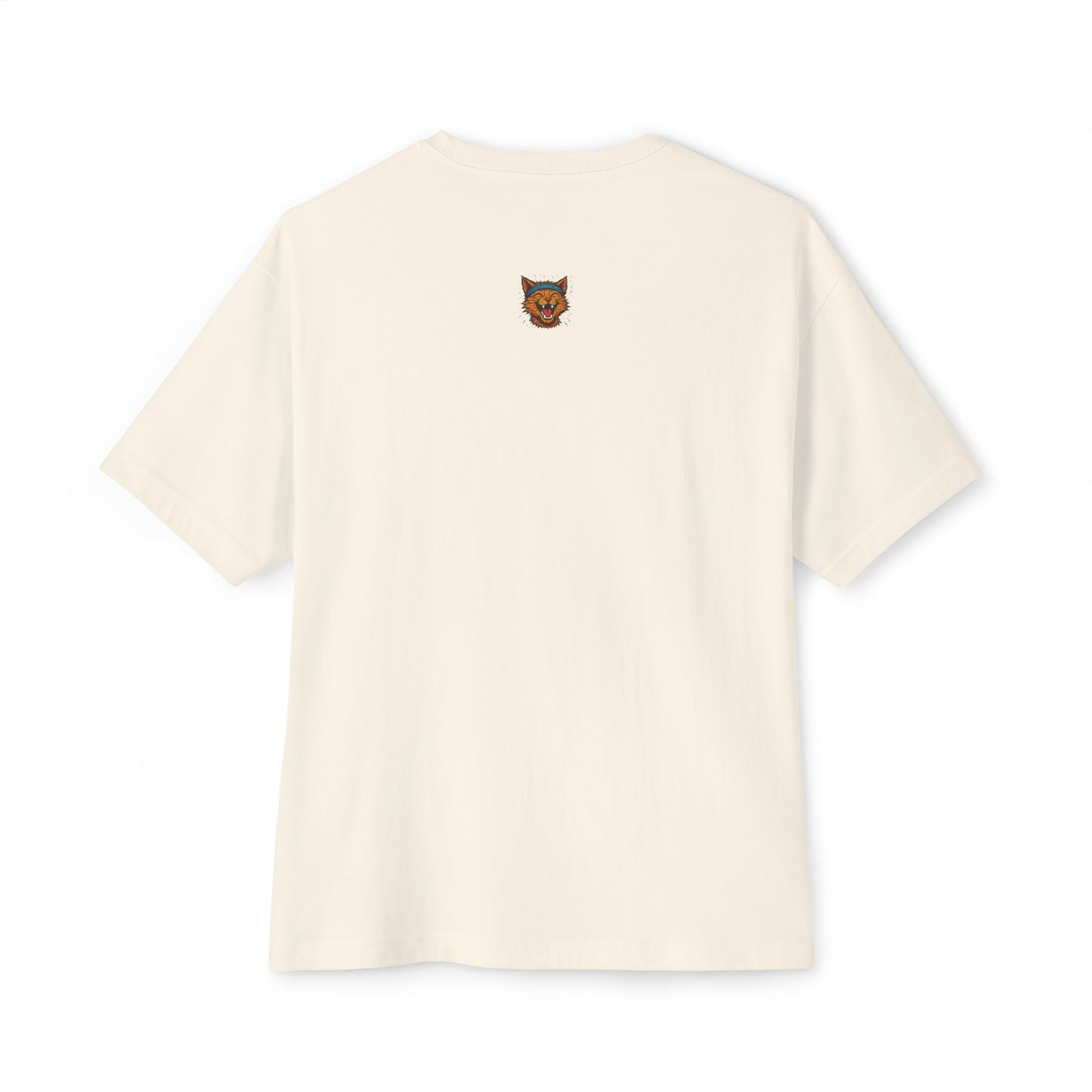 Chaotic Cat Graphic Tee, Unisex Oversized