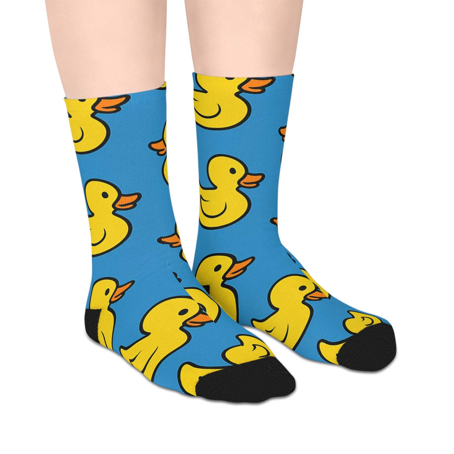 Duck Print Mid-Length Socks