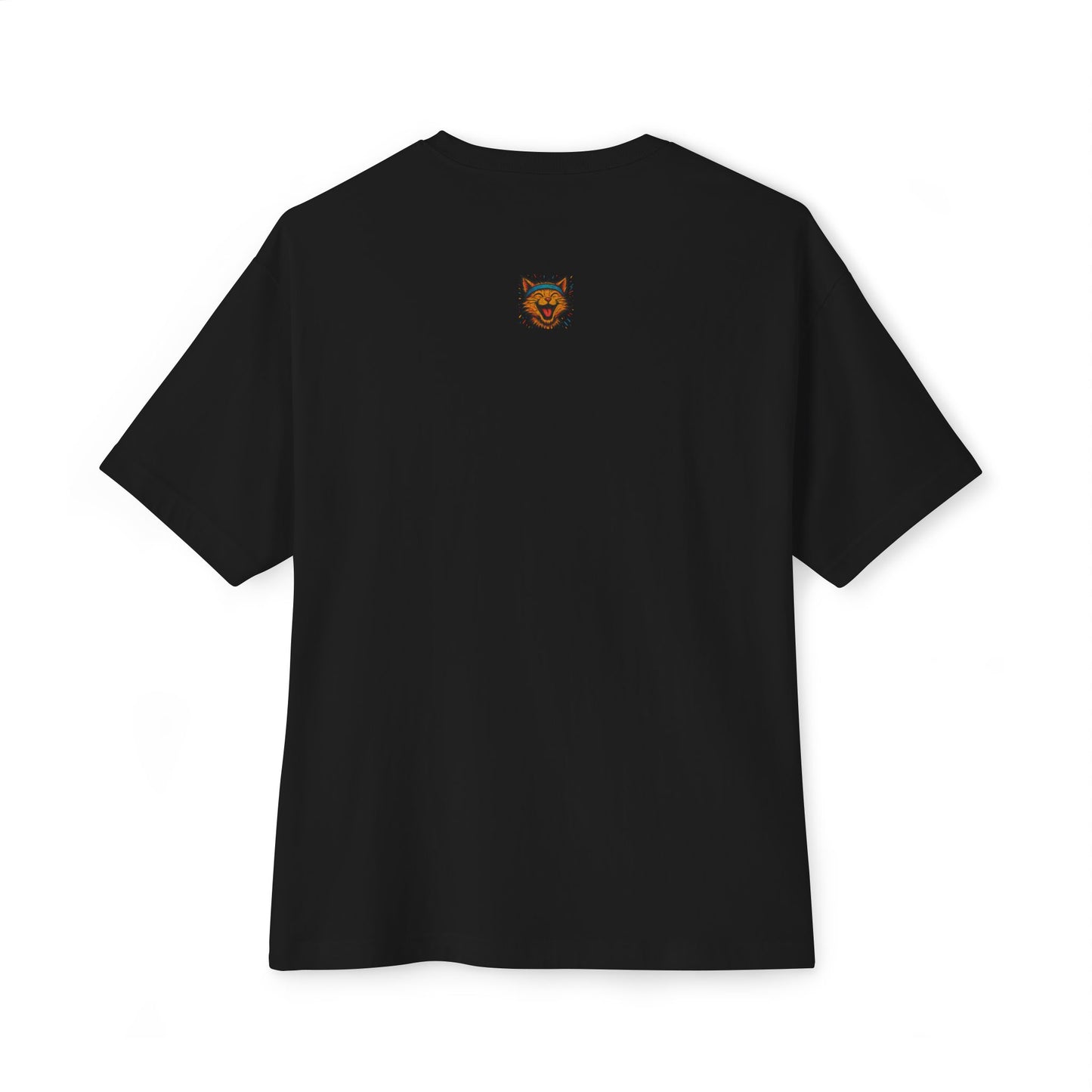 Chaotic Cat Graphic Tee, Unisex Oversized