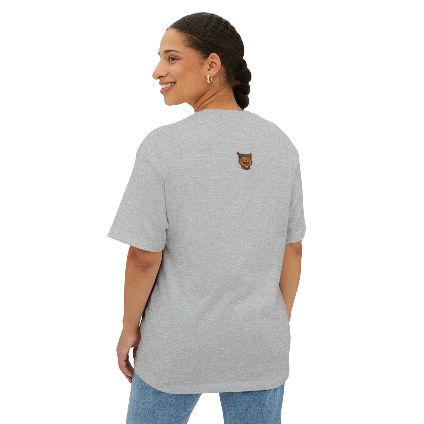 Chaotic Cat Graphic Tee, Unisex Oversized
