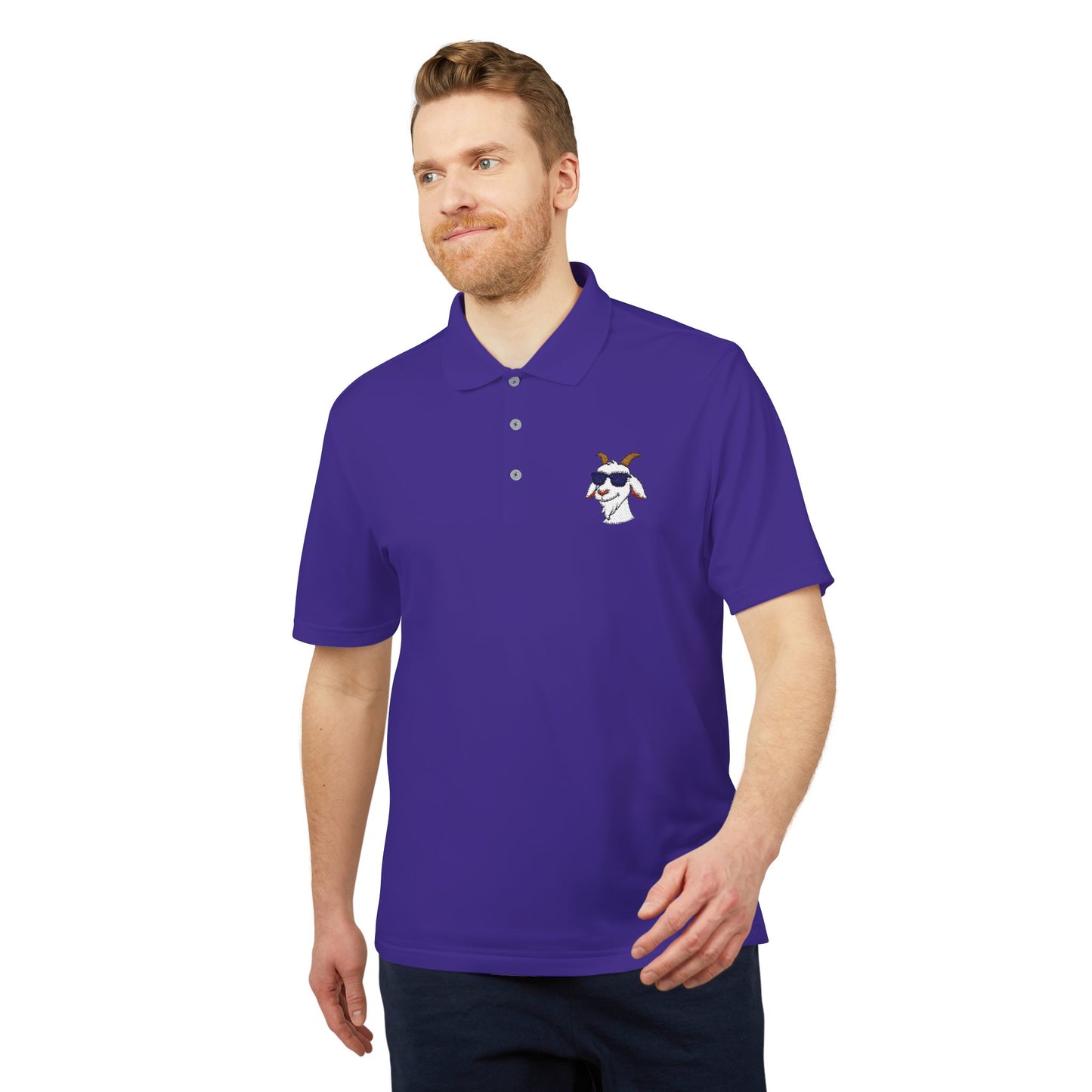 Adidas Polo Shirt with "Goat" Logo