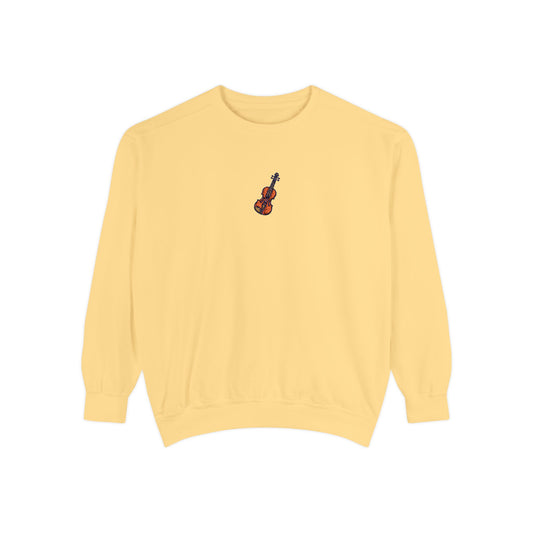 Vibrant Violin Embroidered Sweatshirt