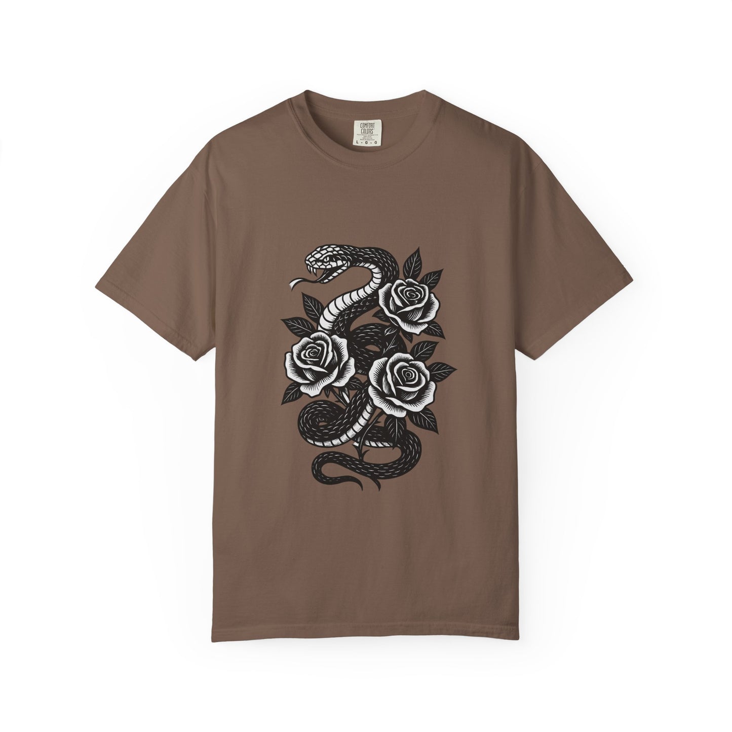 Snake and Roses Graphic T-Shirt