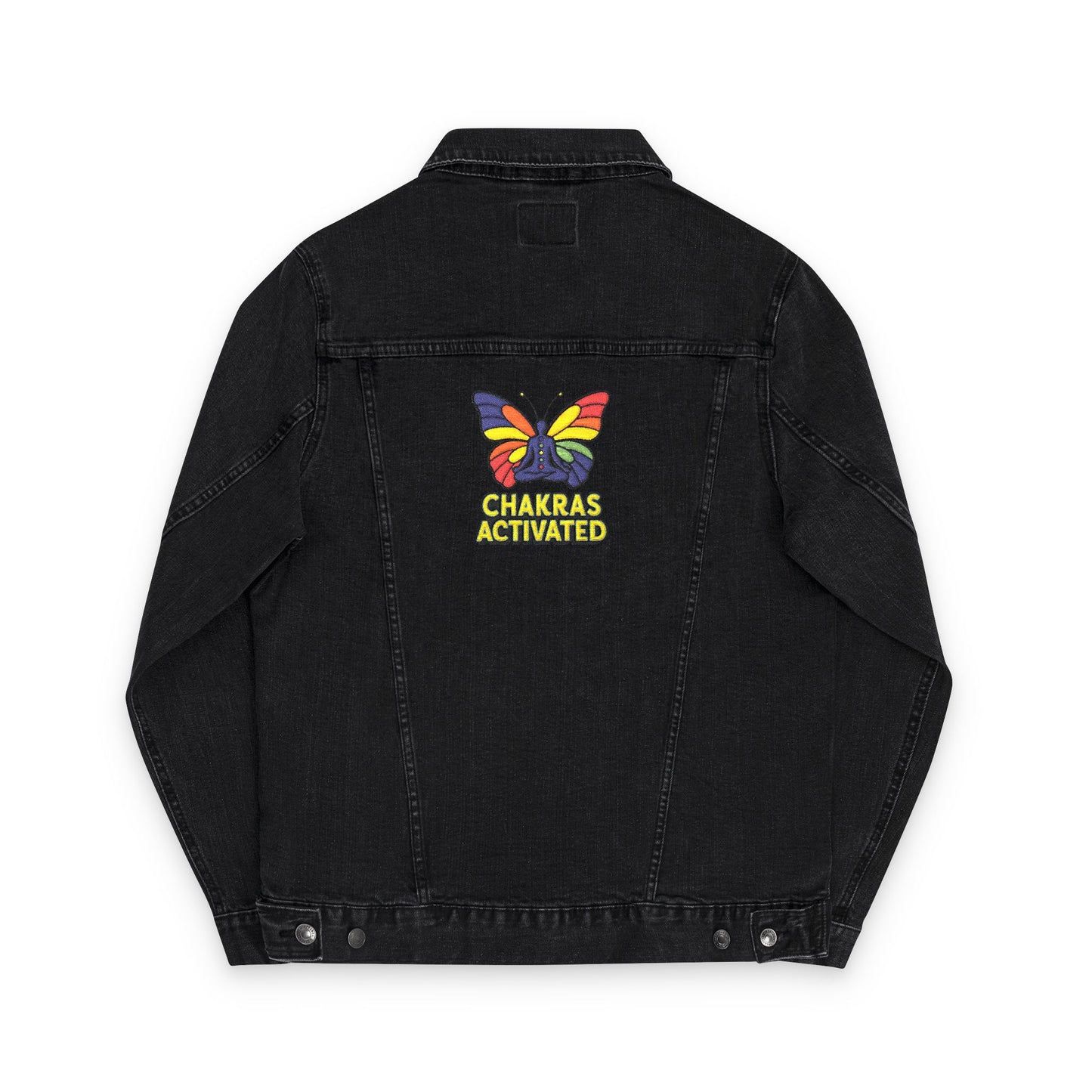 Embroidery Denim Jacket with Butterfly Design