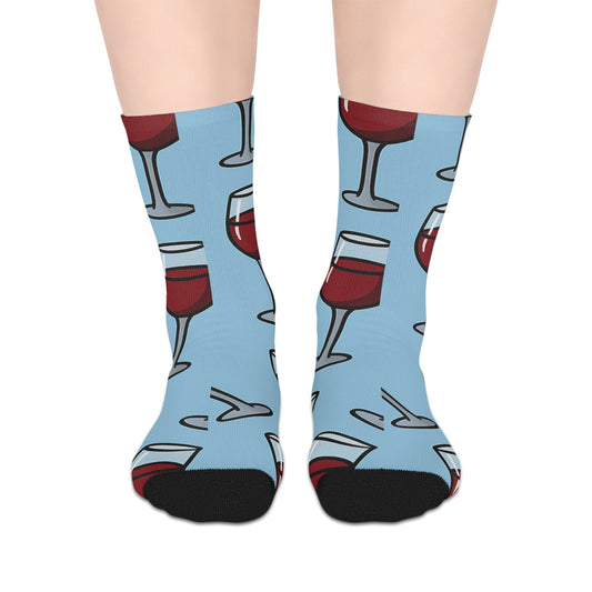 Wine Glass Mid-Length Socks