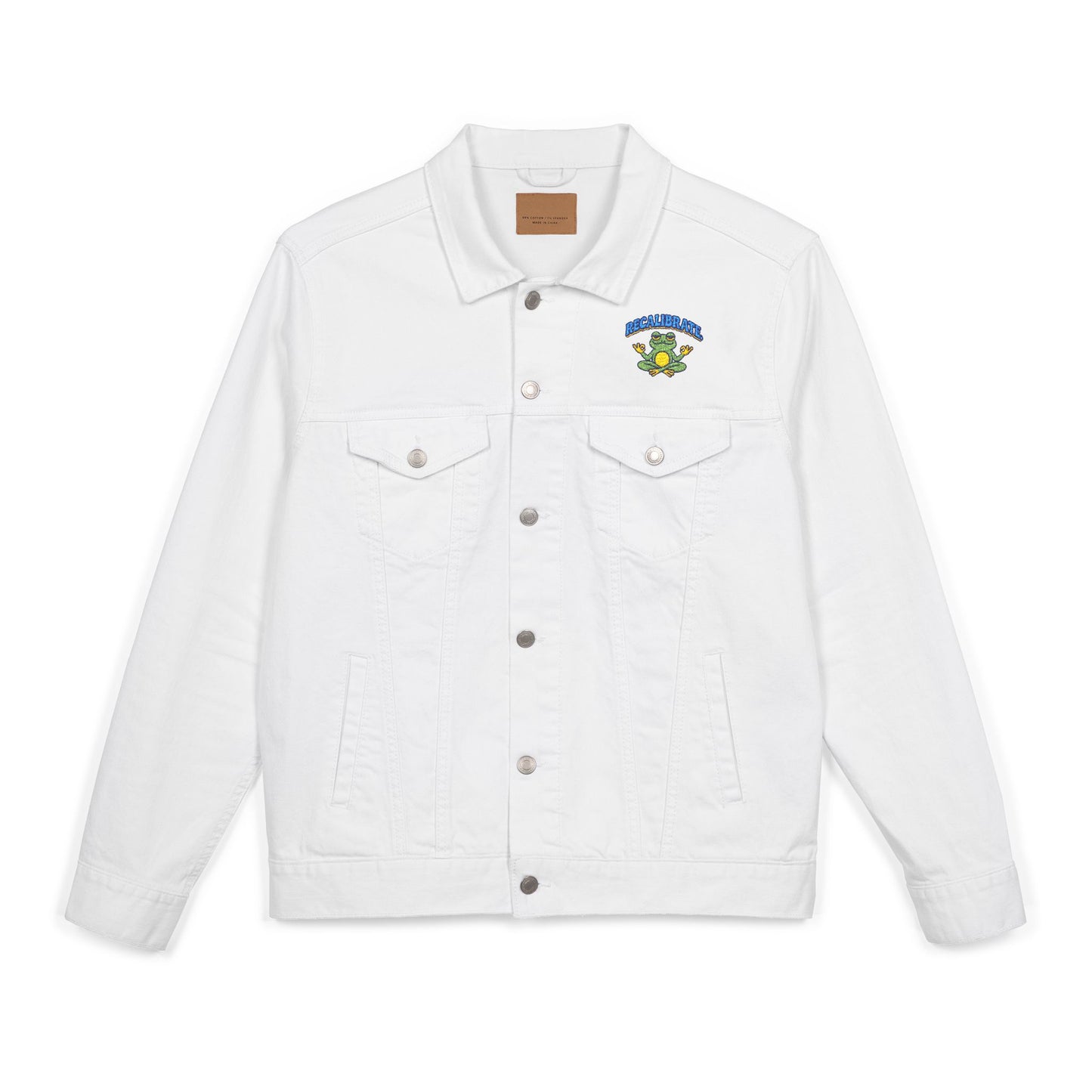 Embroidered Recalibrate Frog Denim Jacket