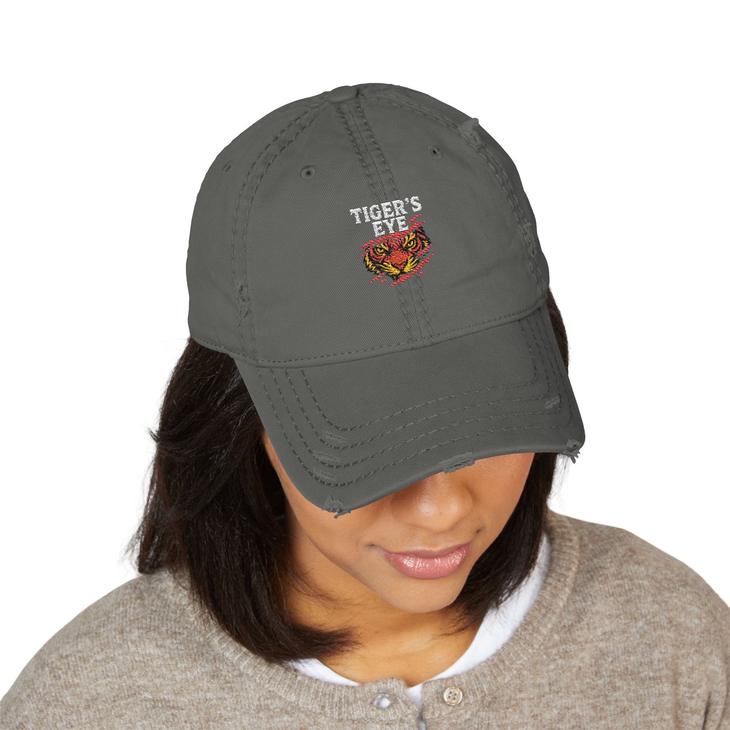 Hat with Tiger's Eye Embroidery