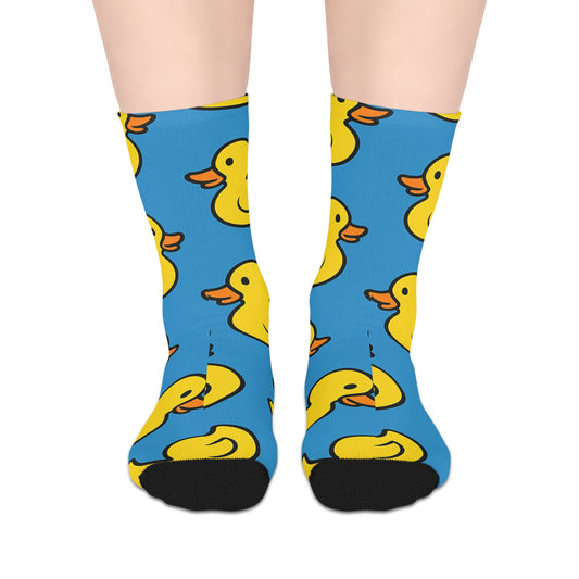 Duck Print Mid-Length Socks