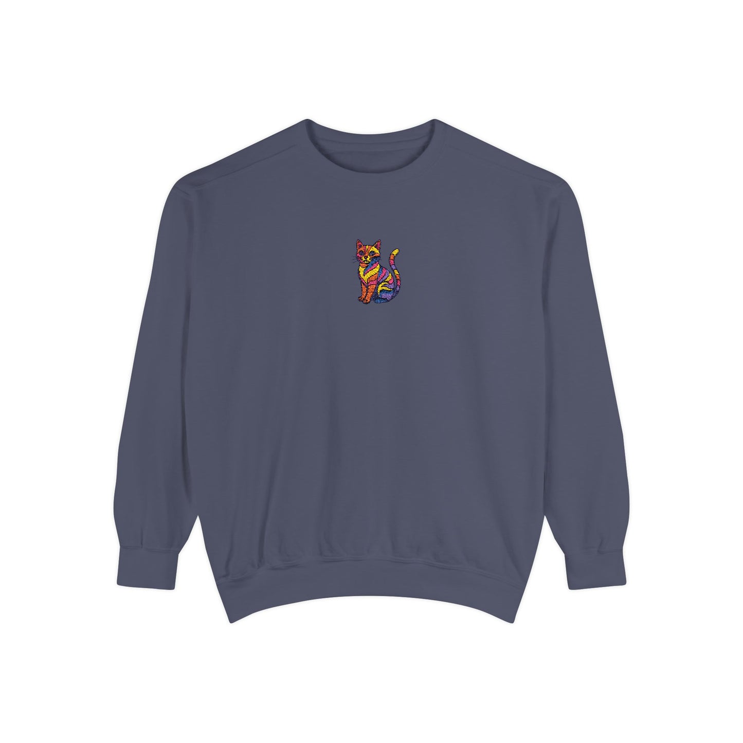 Colorful Cat Sweatshirt, Unisex