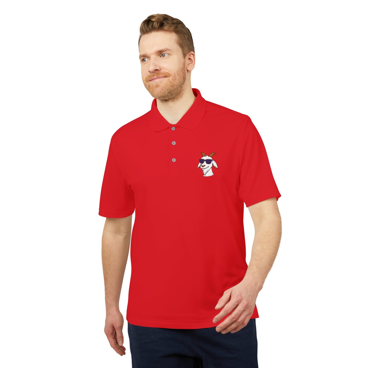 Adidas Polo Shirt with "Goat" Logo