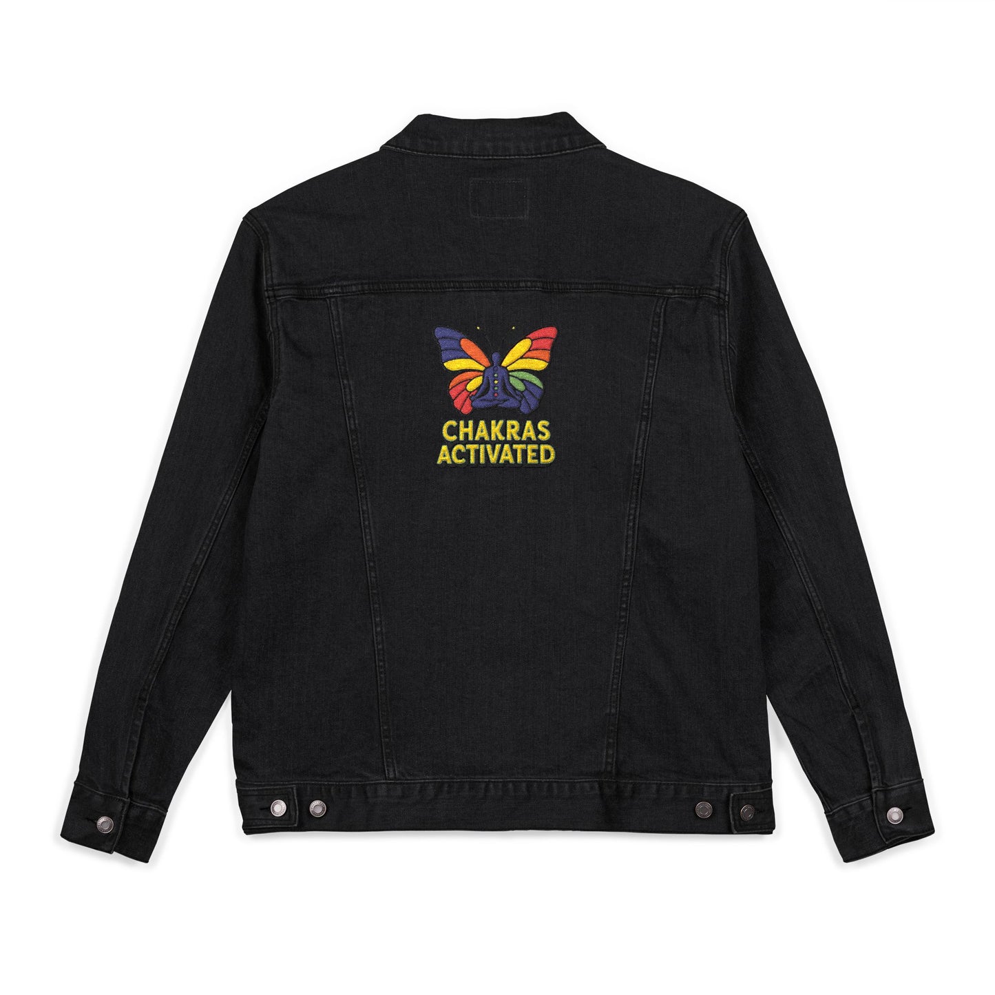 Embroidery Denim Jacket with Butterfly Design