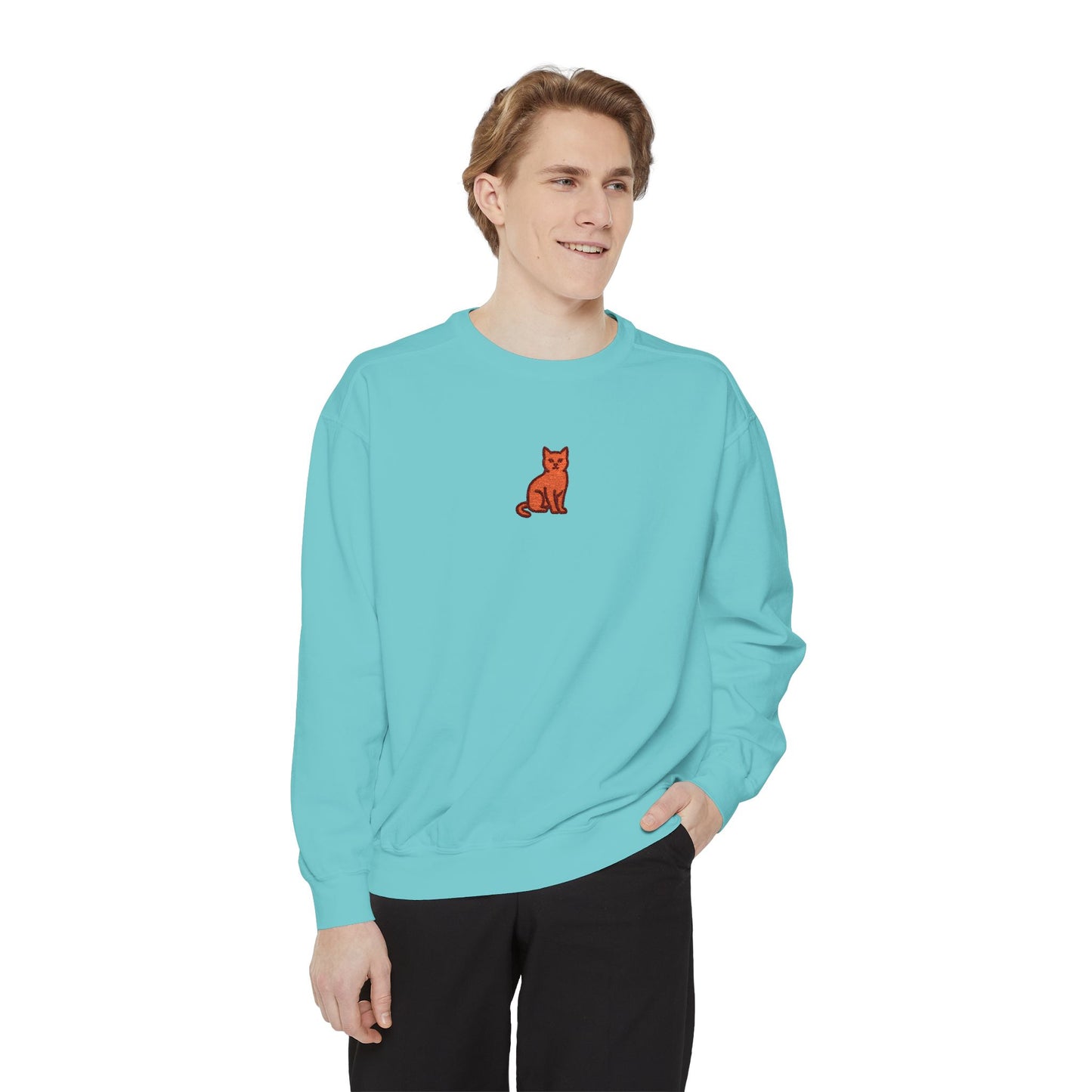 Cat Embroidery Sweatshirt