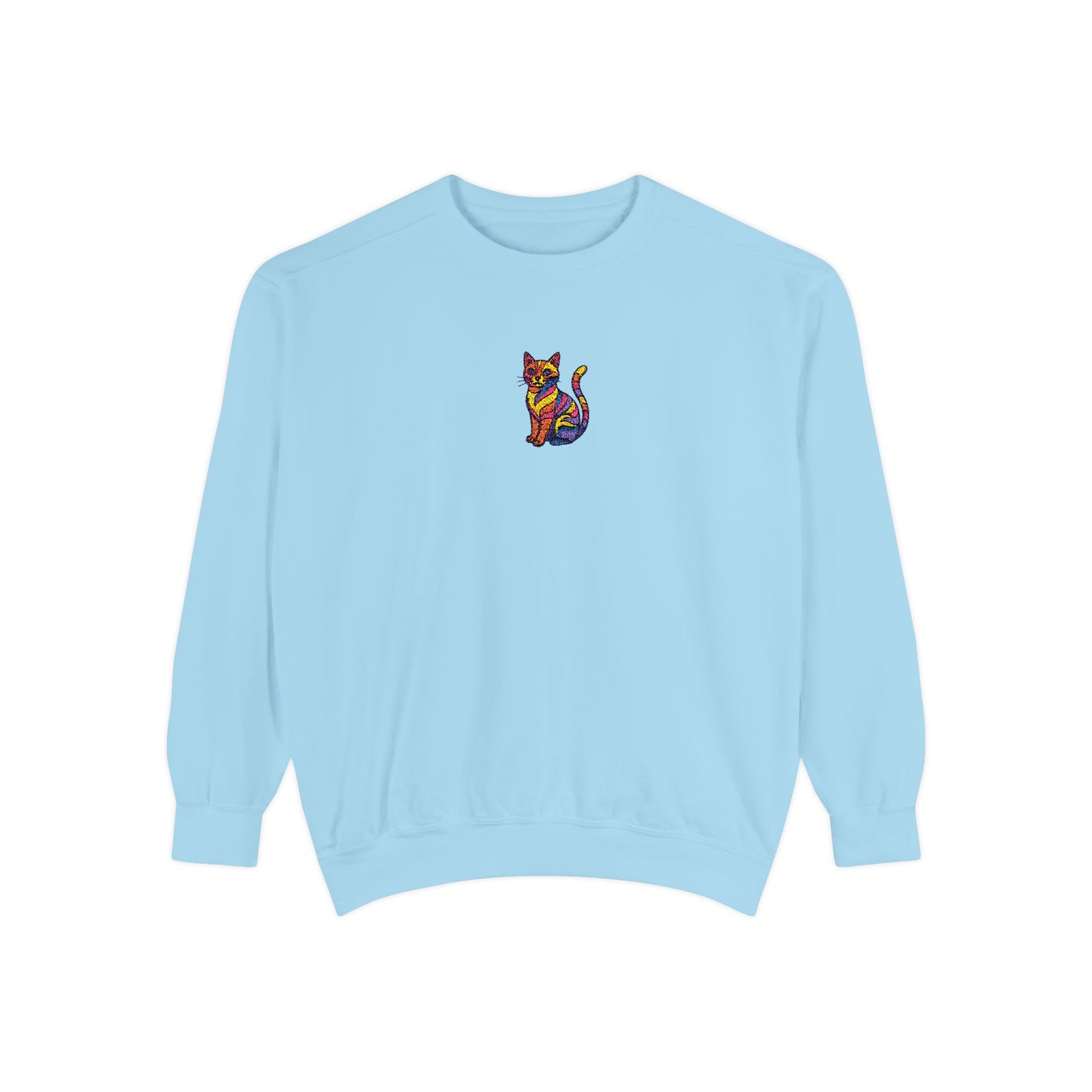 Colorful Cat Sweatshirt, Unisex