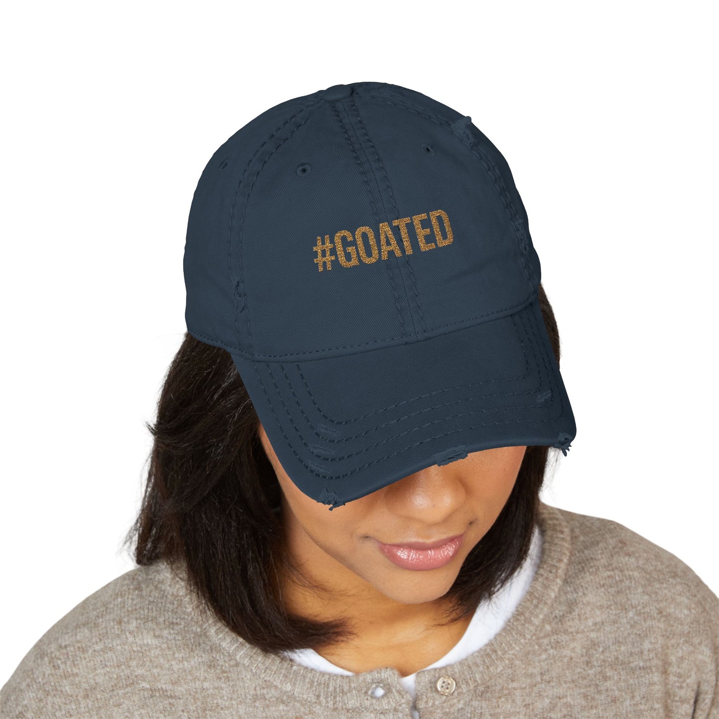Cap with #Goated Embroidery