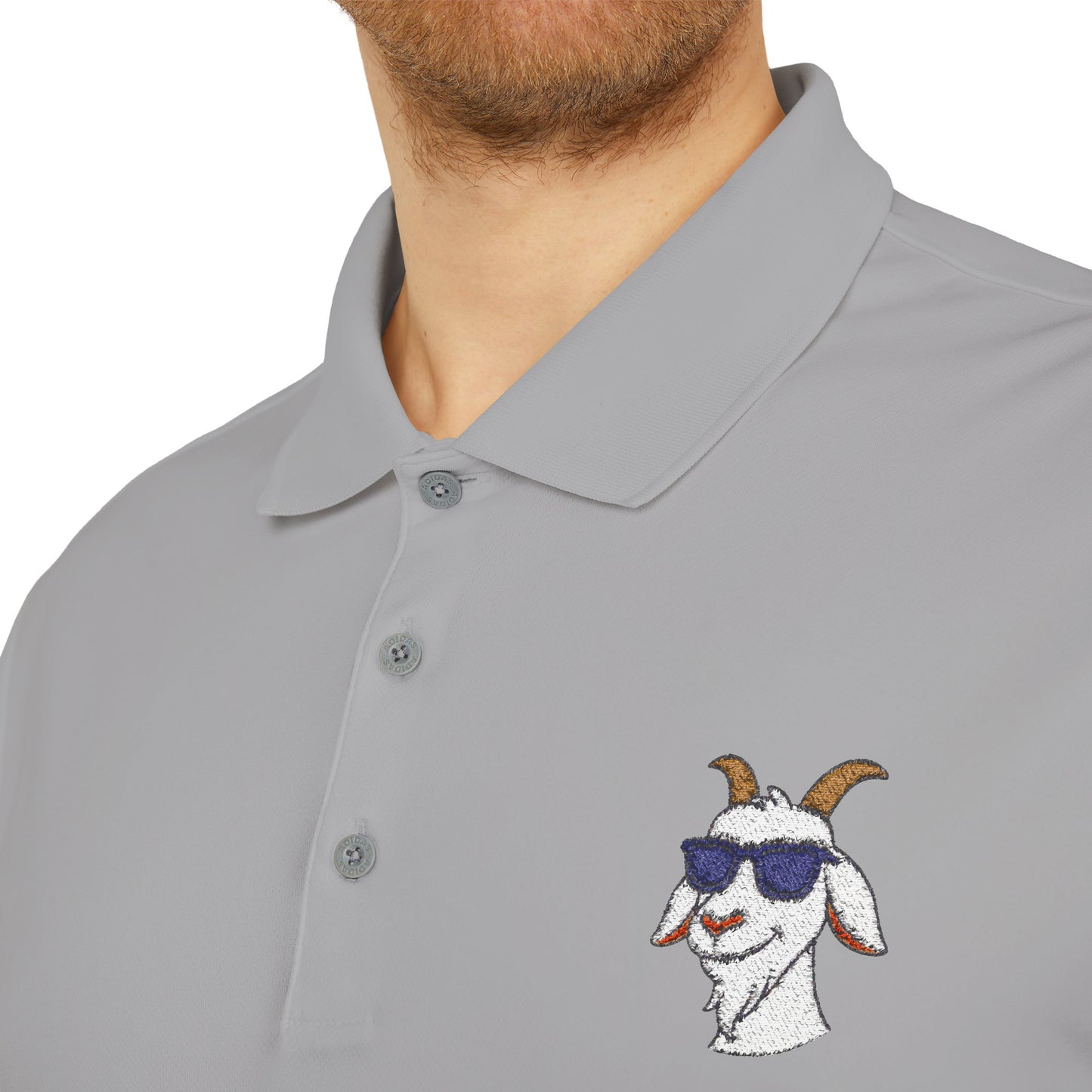 Adidas Polo Shirt with "Goat" Logo