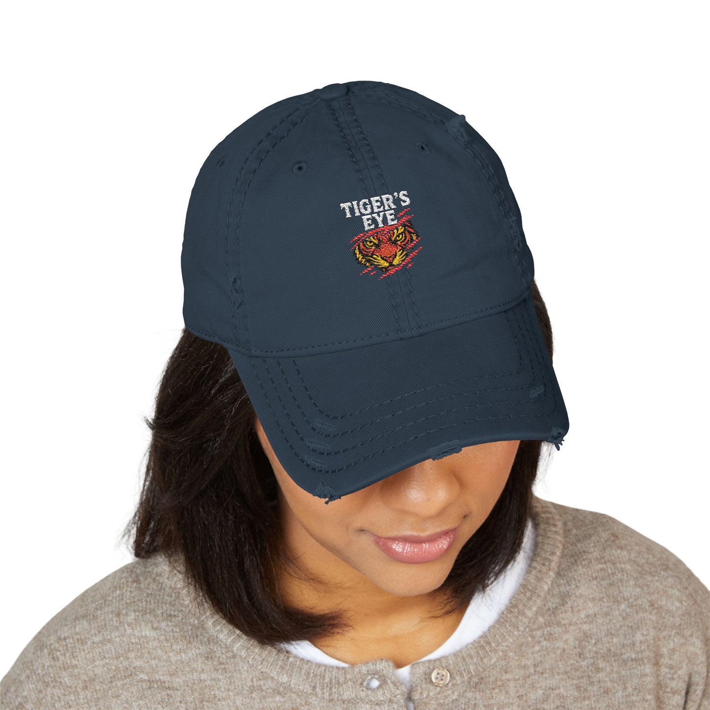 Hat with Tiger's Eye Embroidery