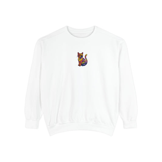 Colorful Cat Sweatshirt, Unisex