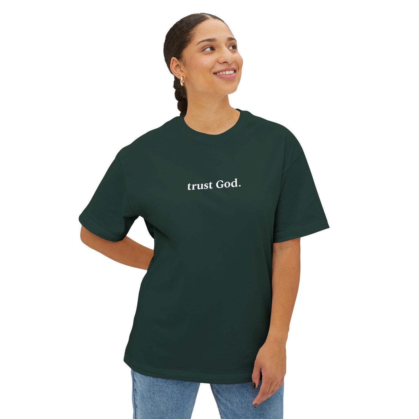 Trust God Unisex Oversized Boxy Tee