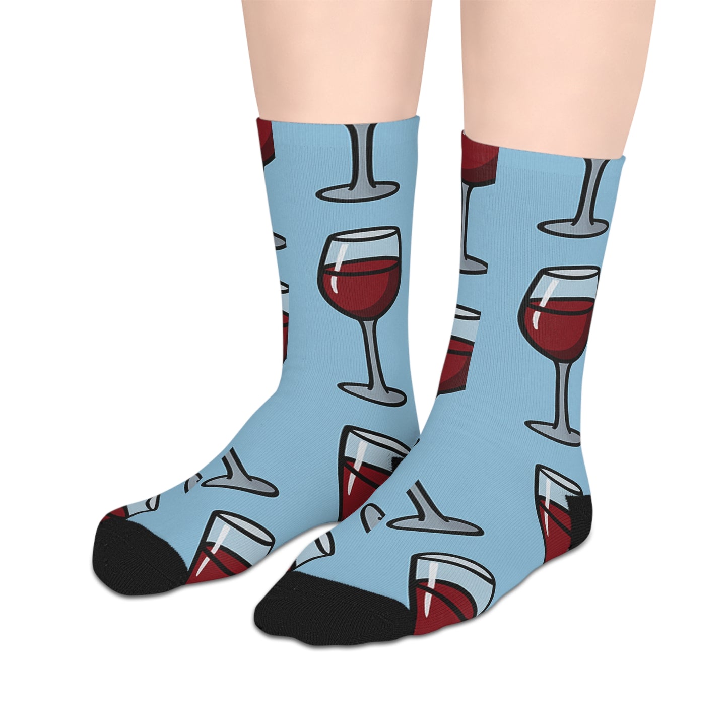 Wine Glass Mid-Length Socks