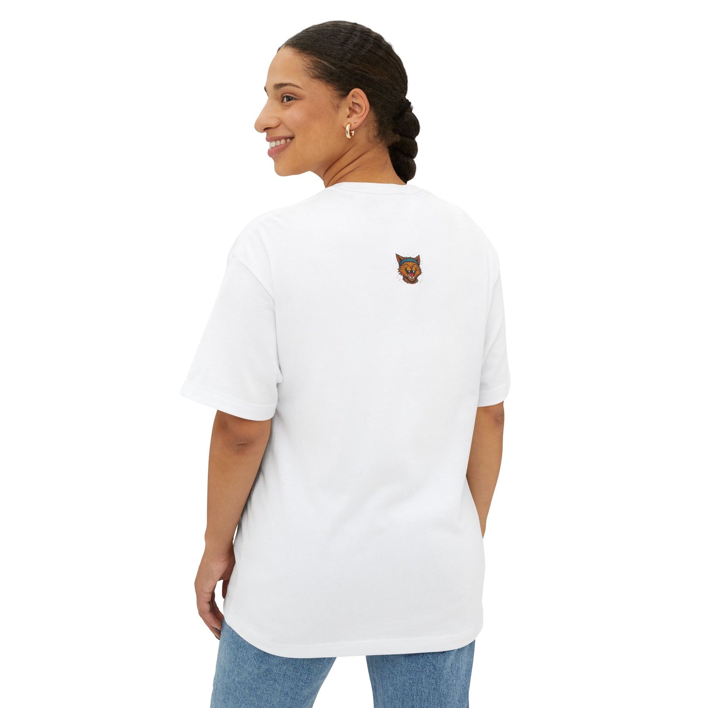 Chaotic Cat Graphic Tee, Unisex Oversized